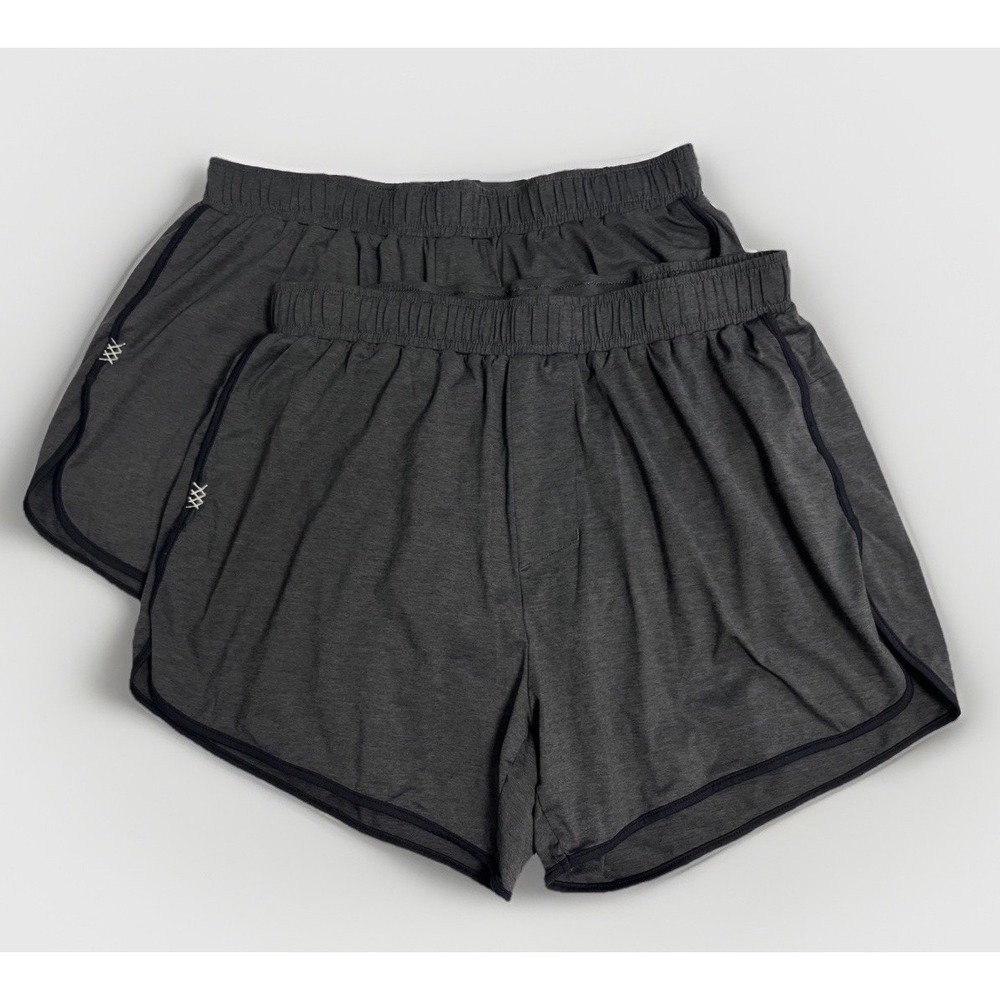 Rhône Men's Lined Athletic Shorts Gray Black Sz M 2 Pack Gym Running